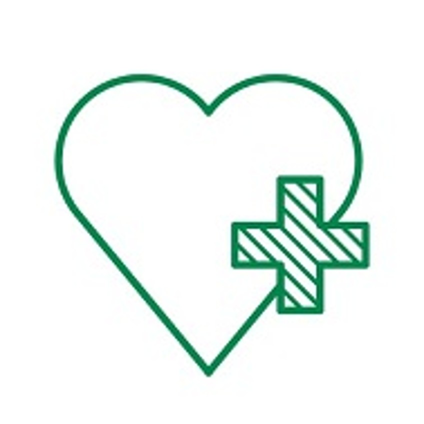 Schlagzeilen - grünes Herz mit Kreuz