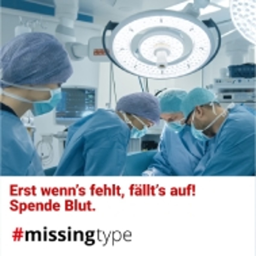 Schlagzeile - Deutsches Rotes Kreuz Kampagne #missingtype
