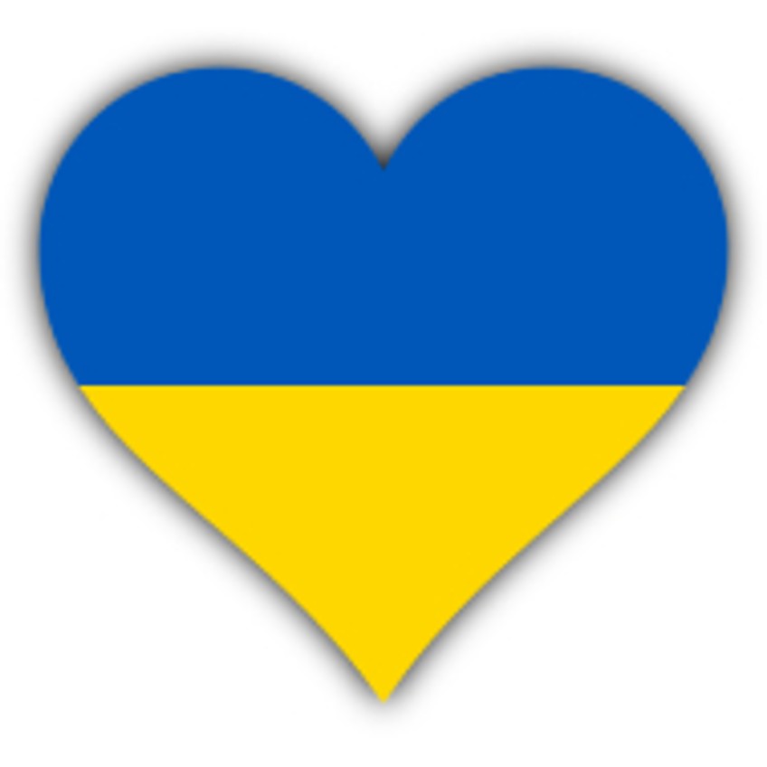 Herz Ukraine-Flagge