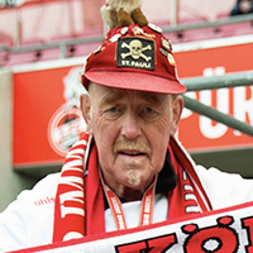 Fan-Ikone Gottfried Birk um Kölner Stadion