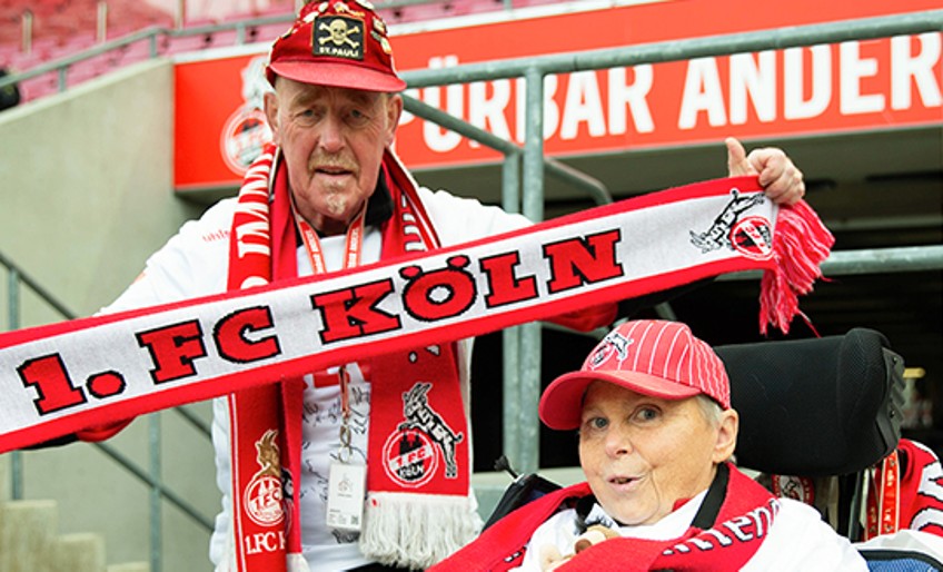 FC-Fan-Ikonen Gottfried und Ruth im Stadion