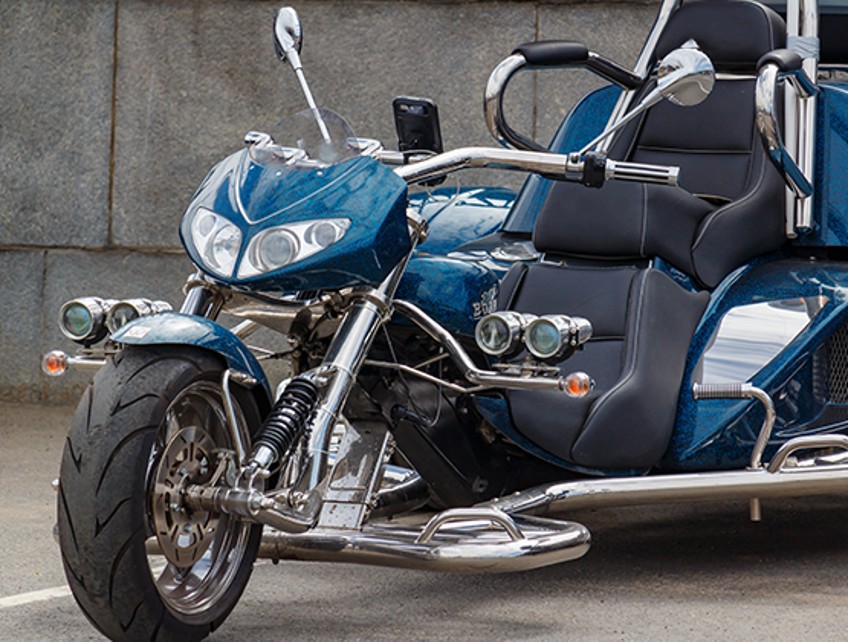 Trike-Versicherung: blaues Trike