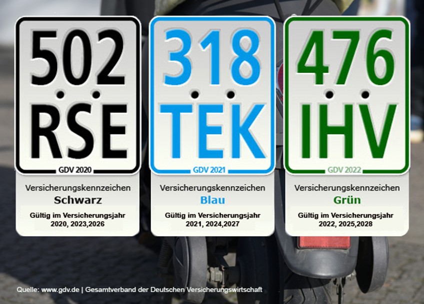 Pressemitteilung Moped - E-Scooter-Plaketten